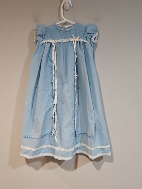 Vintage Blue Baby Baptism Dress